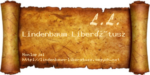 Lindenbaum Liberátusz névjegykártya
