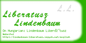 liberatusz lindenbaum business card